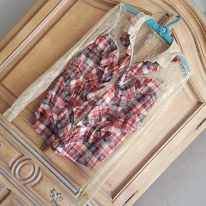 Free People Button Down, Lace Long-Sleeves Top